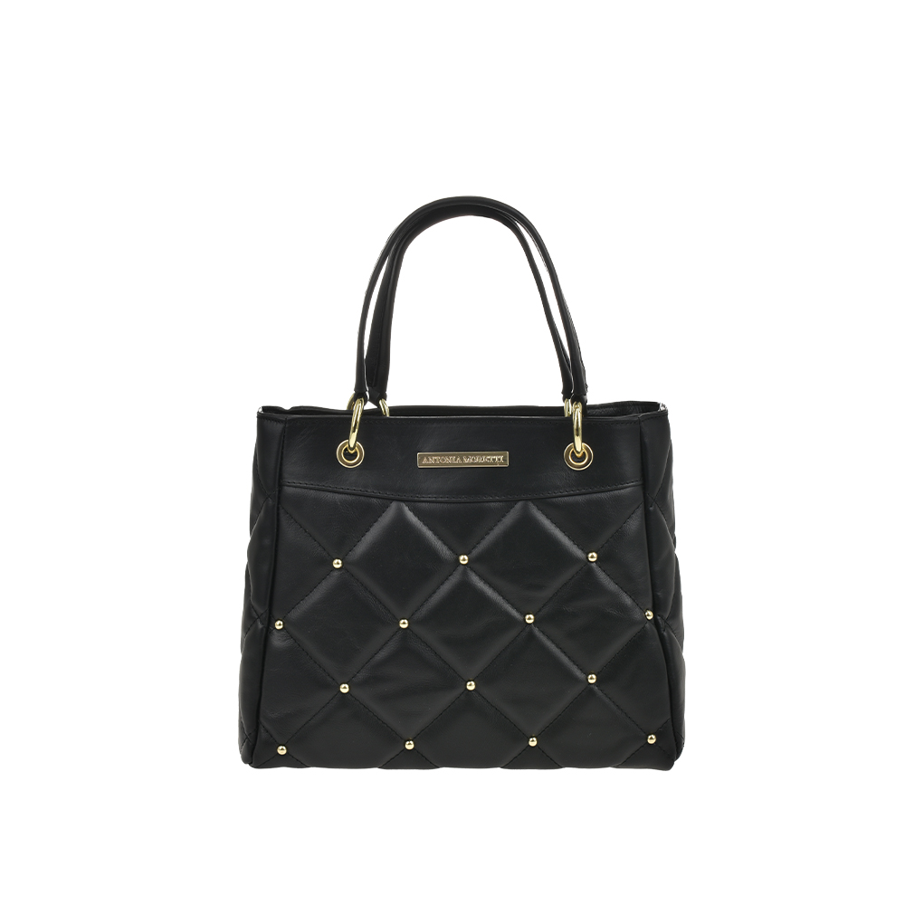 Geanta de mana din piele naturala Antonia Moretti AM1097, Negru, #1, Bagsy