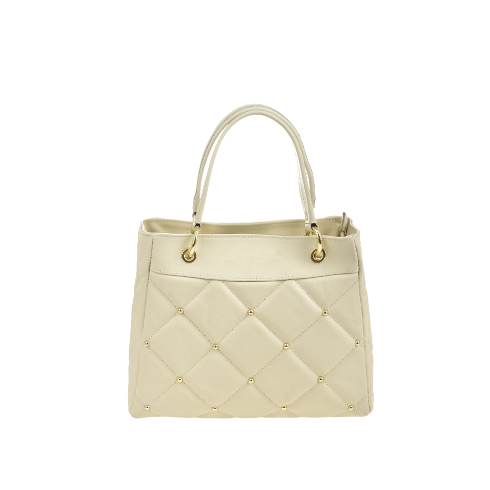 Geanta de mana din piele naturala Antonia Moretti AM1097, Bej, #3, Bagsy