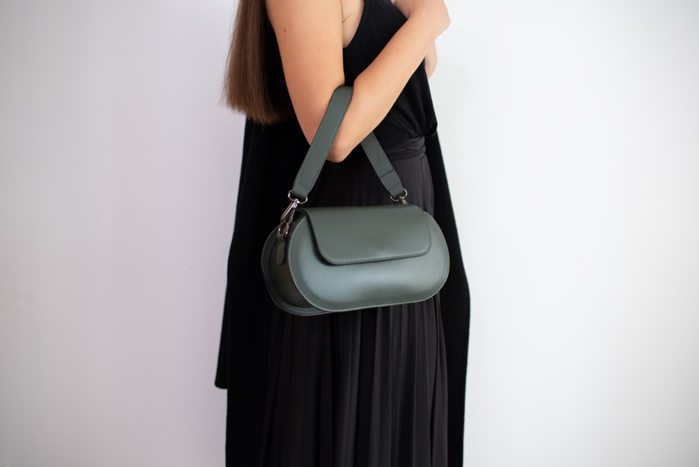 Geanta dama din piele natural Chiara Canotti CC1190, Verde, #6, Bagsy