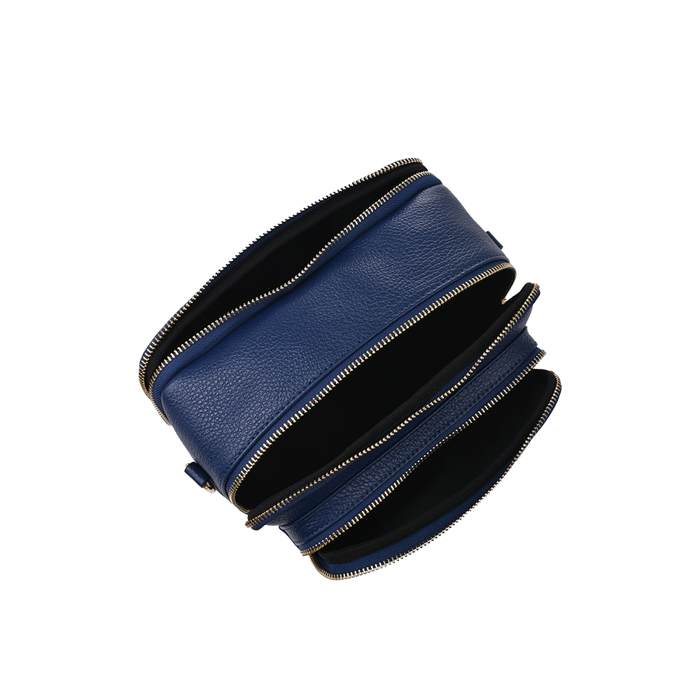 Geanta de umar din piele naturala Chiara Canotti CC1192, Albastru, #4, Bagsy