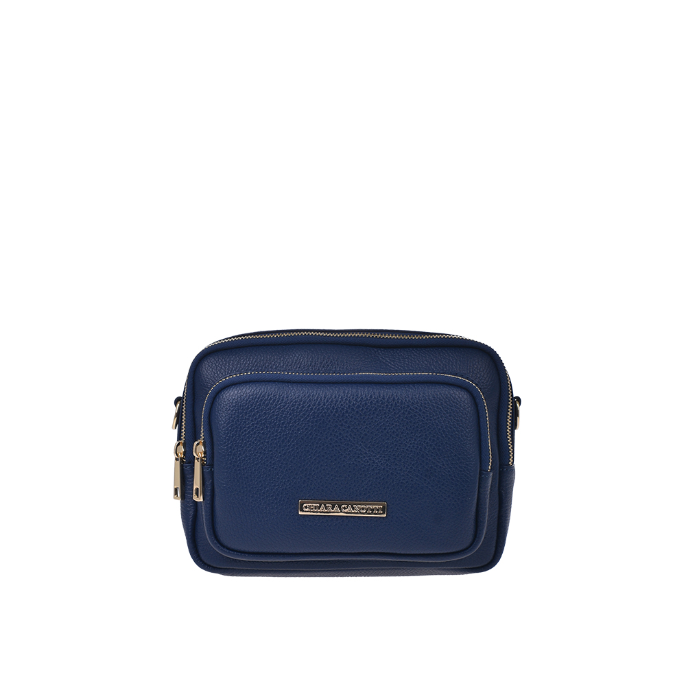 Geanta de umar din piele naturala Chiara Canotti CC1192, Albastru, #1, Bagsy