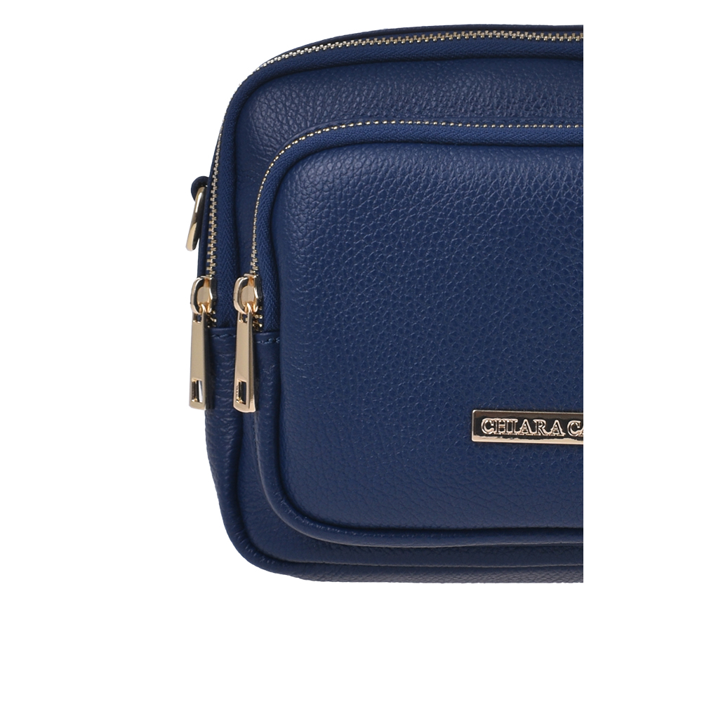 Geanta de umar din piele naturala Chiara Canotti CC1192, Albastru, #5, Bagsy
