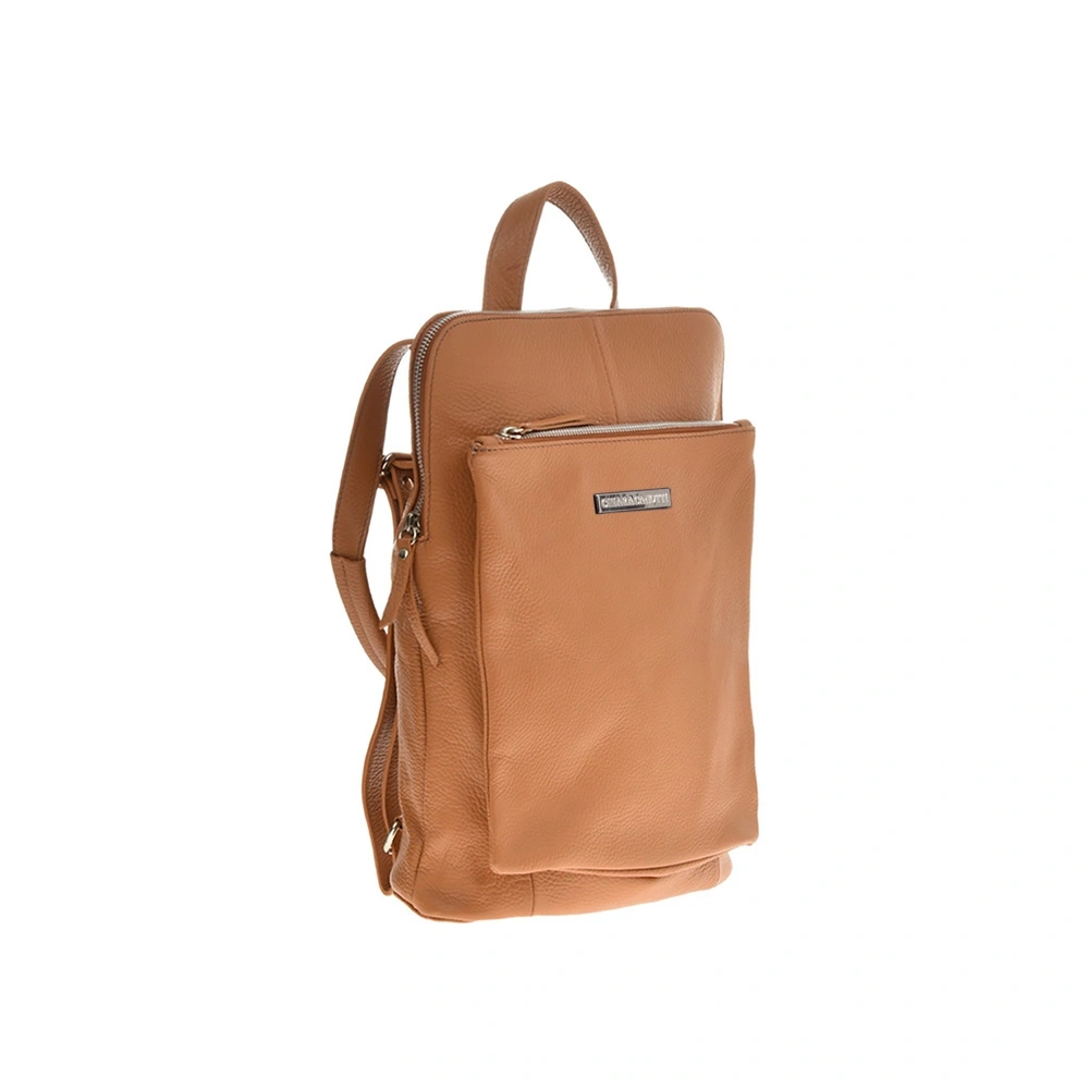 Rucsac din piele naturala Chiara Canotti CC1244, Cognac, #2, Bagsy