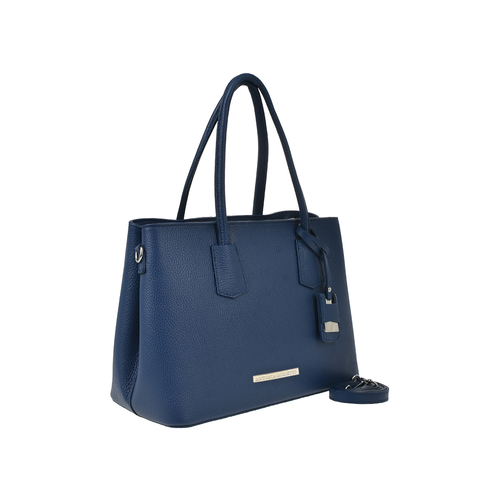 Geanta dama din piele naturala Antonia Moretti AM0918, Albastru, #2, Bagsy