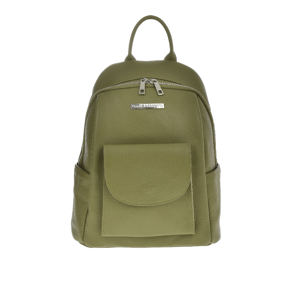 Rucsac dama din piele naturala Chiara Canotti CC1022, Verde, #3, Bagsy
