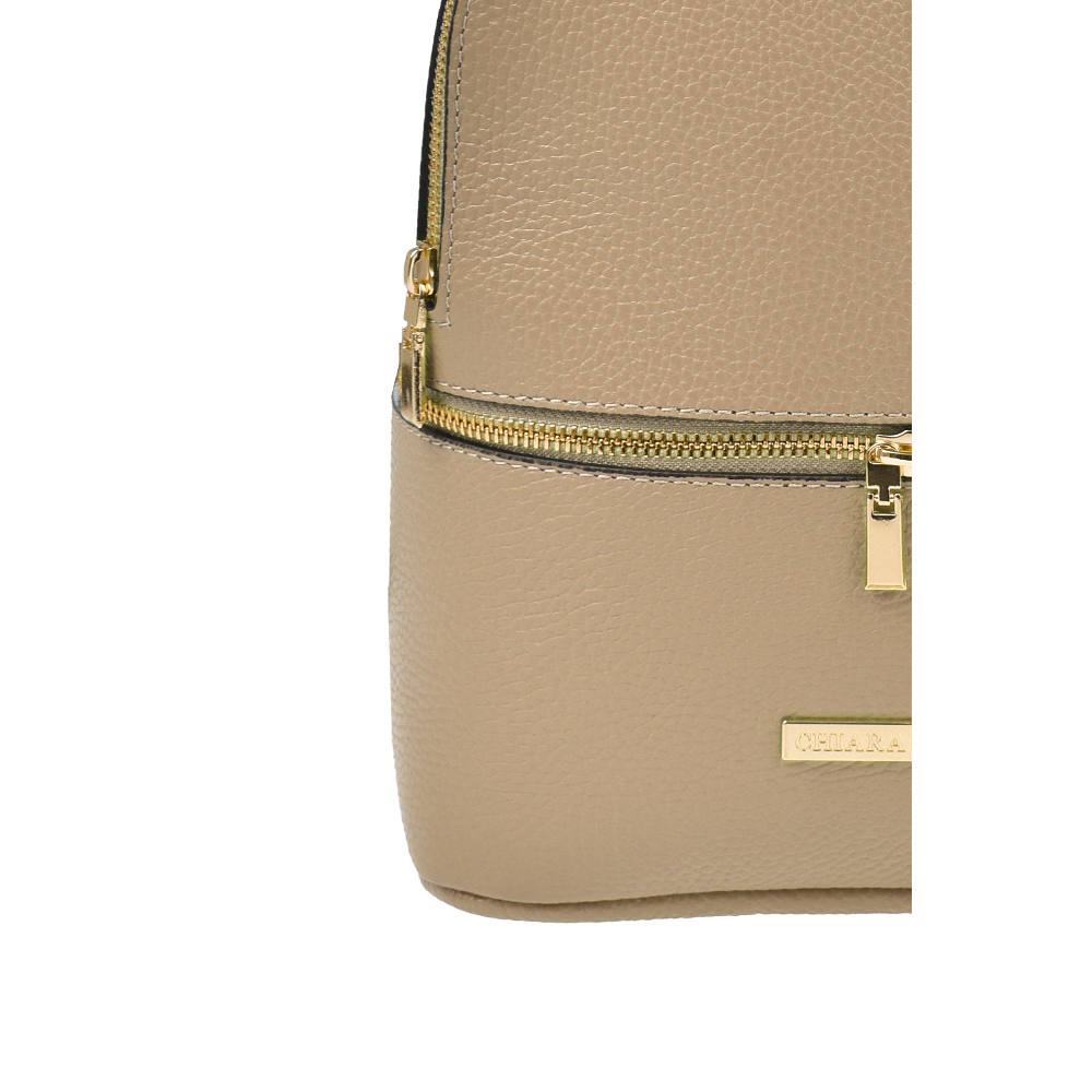 Rucsac dama din piele naturala Chiara Canotti CC1228, Grej, #5, Bagsy