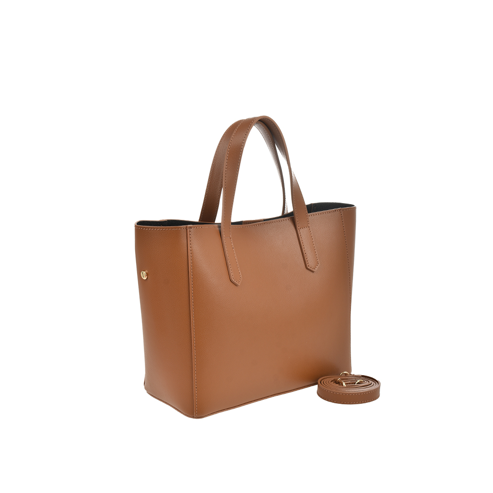 Geanta de mana din piele naturala Chiara Canotti CC1319, Cognac, #2, Bagsy