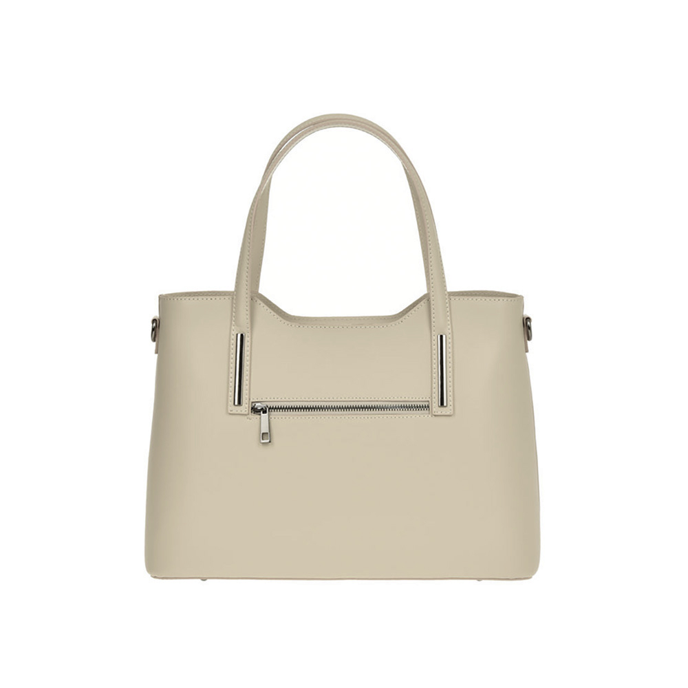 Geanta tote din piele naturala Chiara Canotti CC1265, Bej, Nr. 3, Bagsy