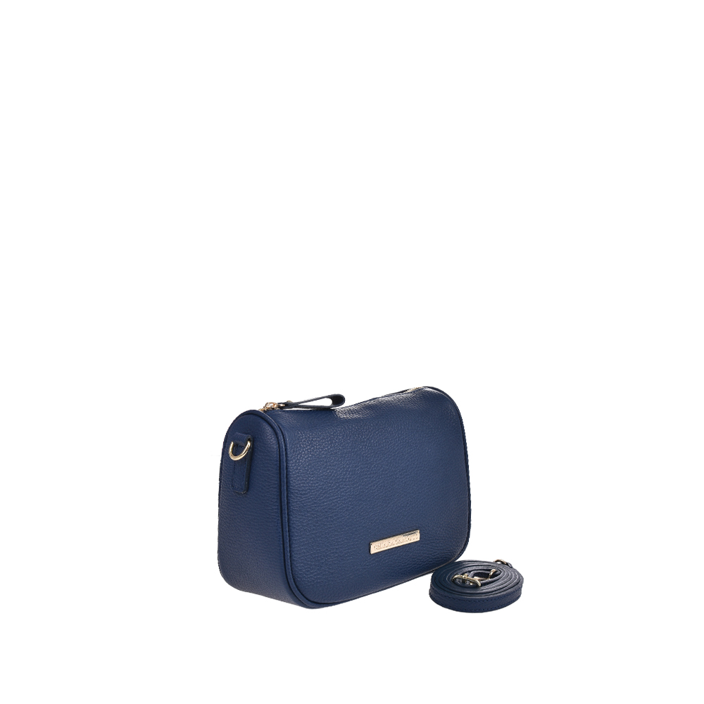 Geanta de umar din piele naturala Chiara Canotti CC1330, Albastru, #2, Bagsy