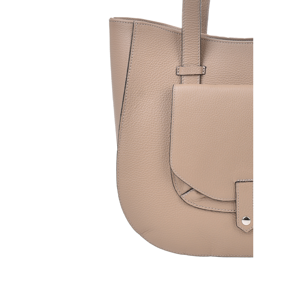 Geanta de umar din piele naturala Chiara Canotti CC1336, Grej, #5, Bagsy