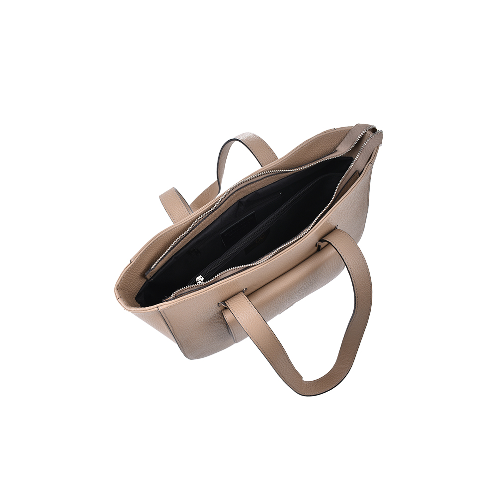 Geanta de umar din piele naturala Chiara Canotti CC1336, Grej, #4, Bagsy