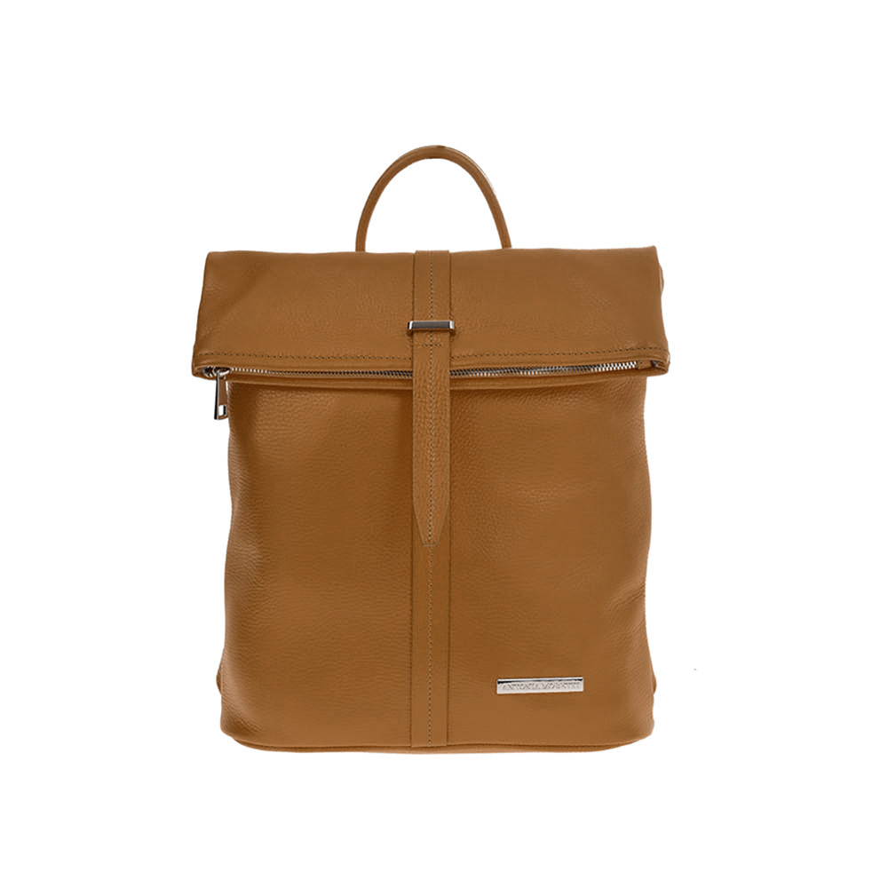 Rucsac dama din piele naturala Antonia Moretti AM0738, Cognac, #1, Bagsy