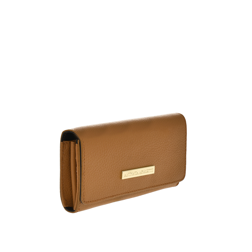 Portofel dama din piele naturala Antonia Moretti AM1232, Cognac, #2, Bagsy