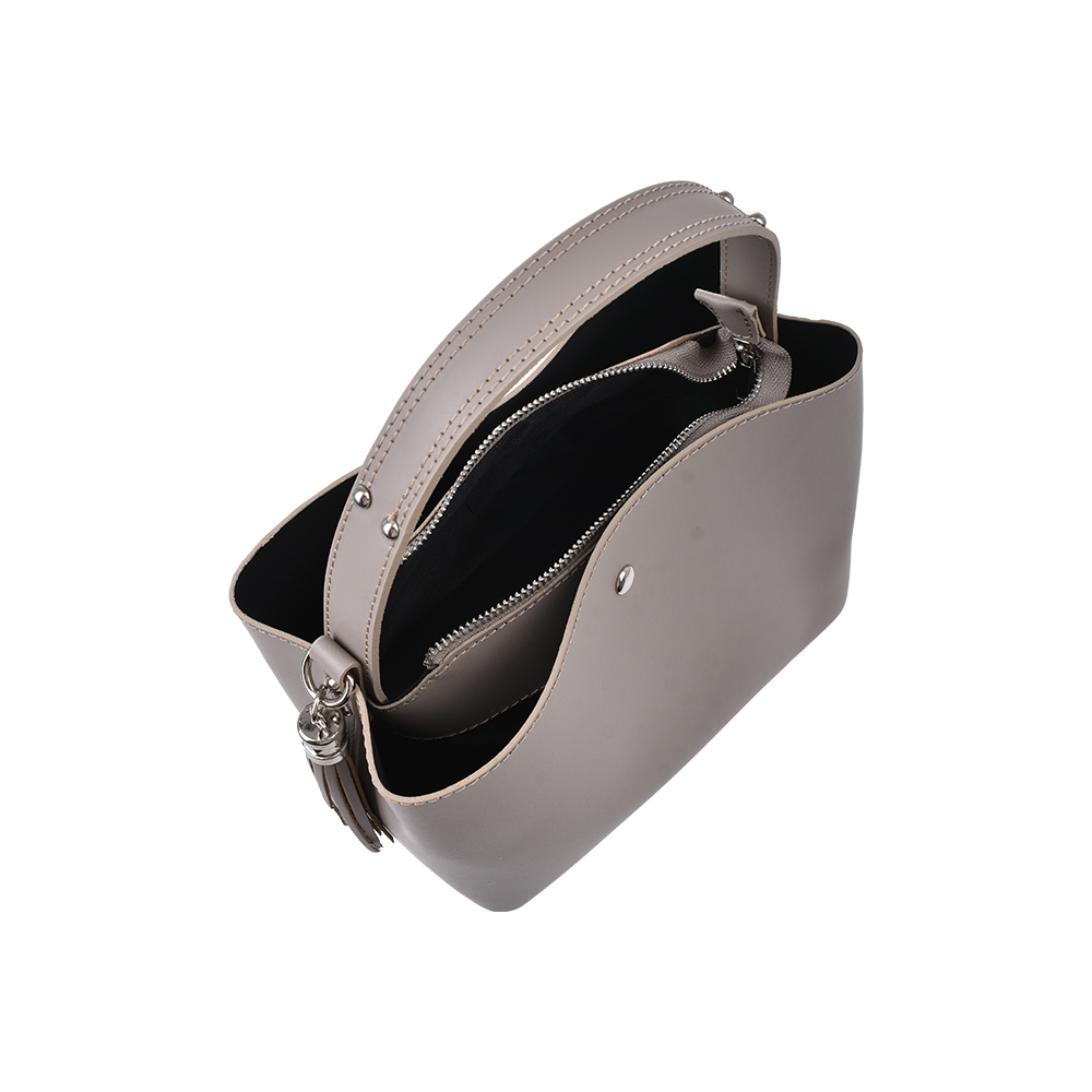 Geanta de mana din piele naturala Chiara Canotti CC1289, Grej, #4, Bagsy