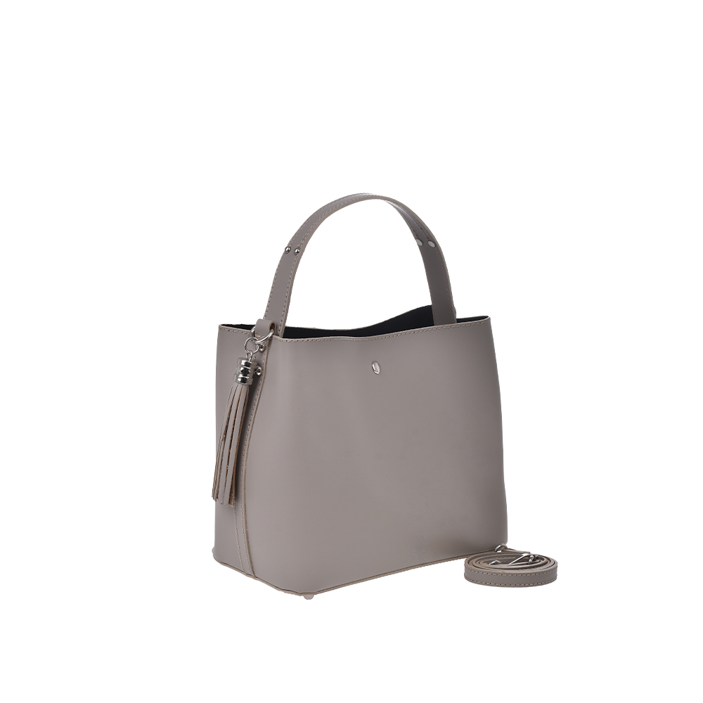 Geanta de mana din piele naturala Chiara Canotti CC1289, Grej, #2, Bagsy