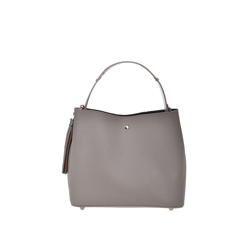 Geanta de mana din piele naturala Chiara Canotti CC1289, Grej, #1, Bagsy