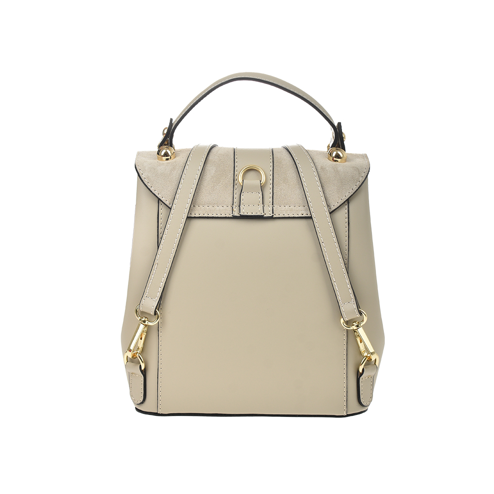 Rucsac dama din piele naturala Antonia Moretti AM1216, Bej, #3, Bagsy