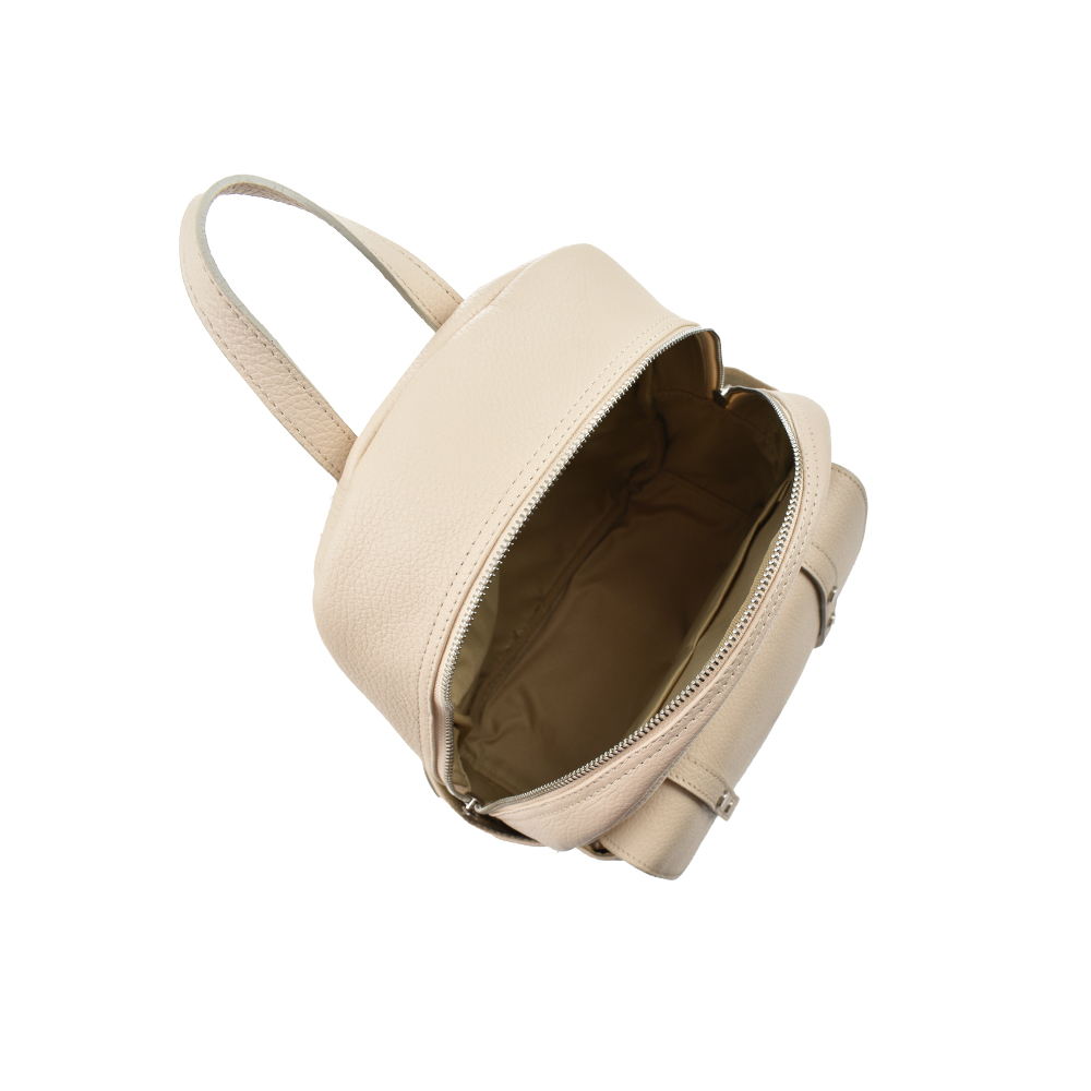 Rucsac dama din piele naturala Antonia Moretti AM1259, Bej, #4, Bagsy