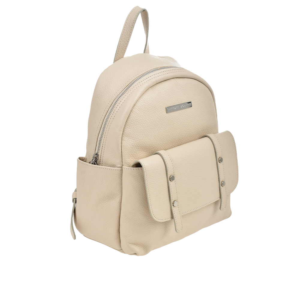 Rucsac dama din piele naturala Antonia Moretti AM1259, Bej, #2, Bagsy