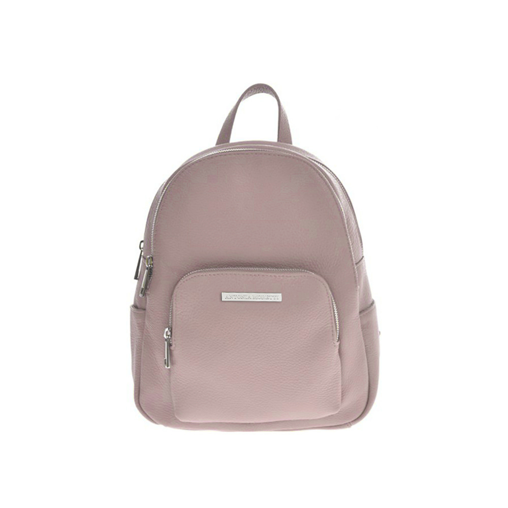 Rucsac dama din piele naturala Antonia Moretti AM1215, Roz prafuit, #1, Bagsy