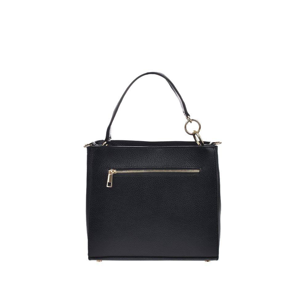 Geanta de mana din piele naturala Antonia Moretti AM1084, Negru, #3, Bagsy