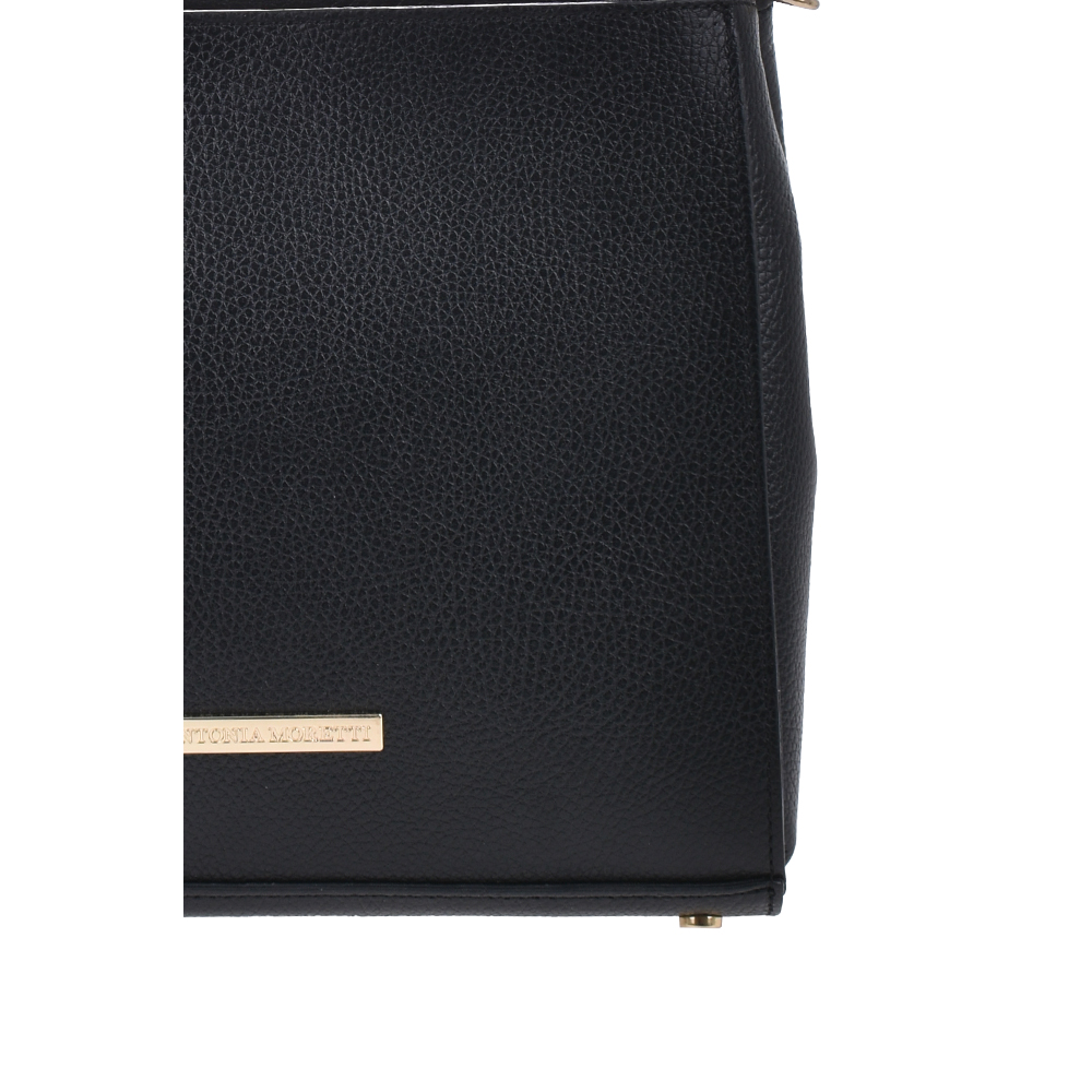 Geanta de mana din piele naturala Antonia Moretti AM1084, Negru, #5, Bagsy