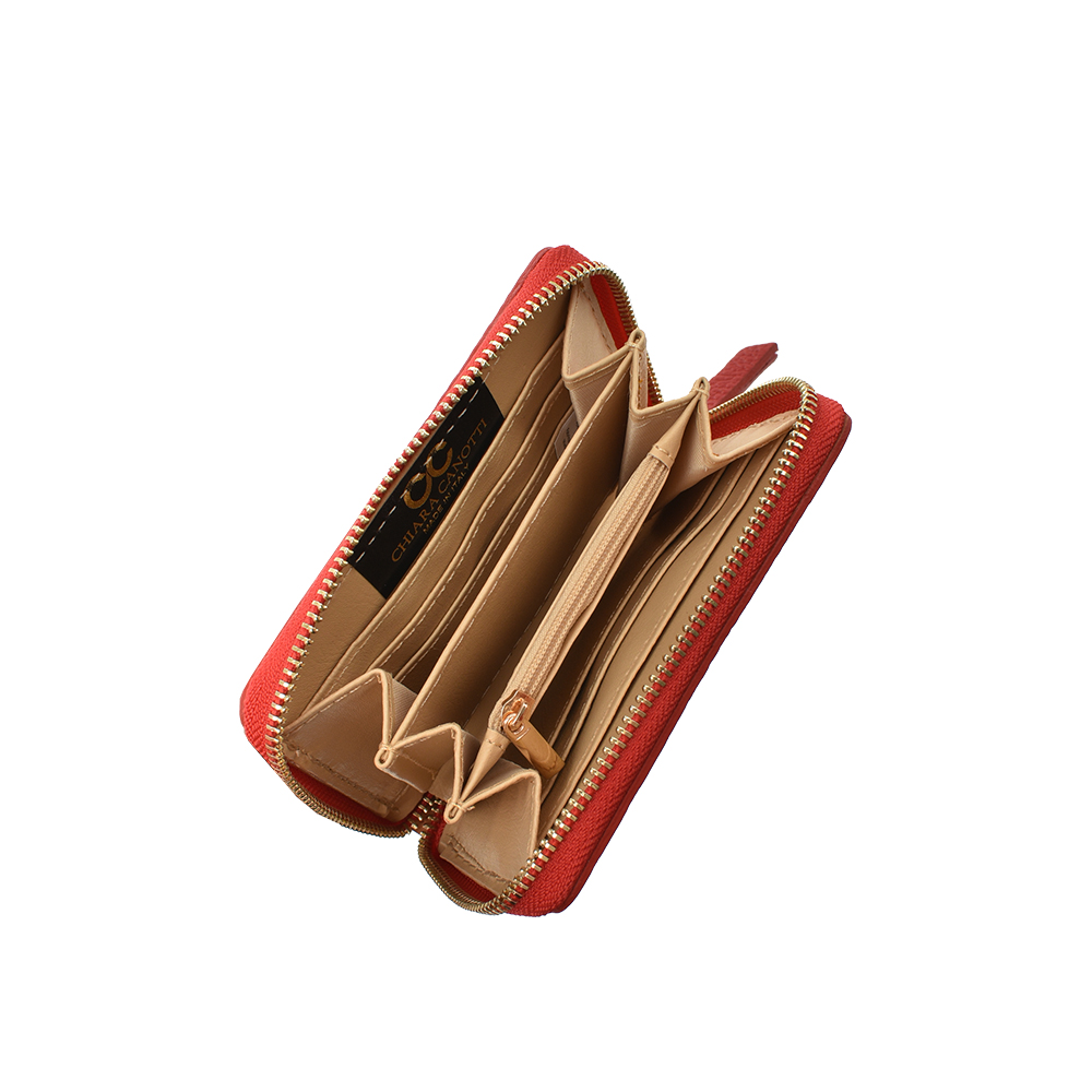 Portofel dama din piele naturala Chiara Canotti CC1375, Rosu, #4, Bagsy