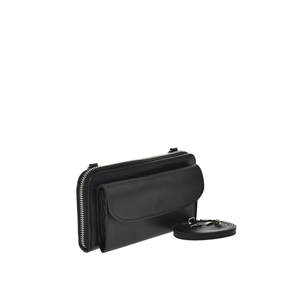 Geanta de umar din piele naturala Antonia Moretti AM1338, Negru, #2, Bagsy