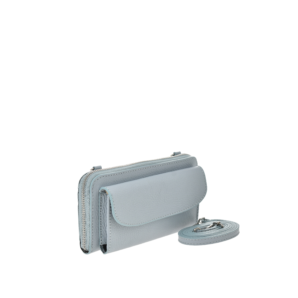 Geanta de umar din piele naturala Antonia Moretti AM1338, Bleu, #2, Bagsy