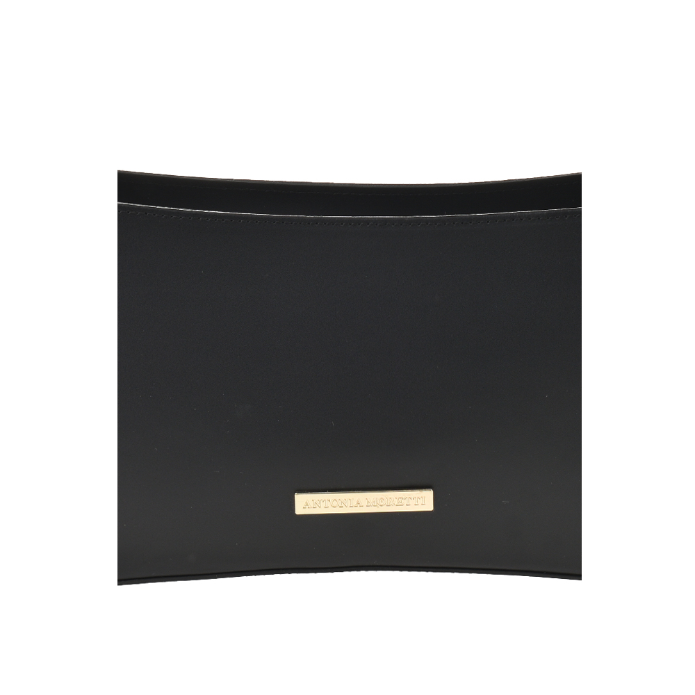 Geanta de umar din piele naturala Antonia Moretti AM1340, Negru, #5, Bagsy