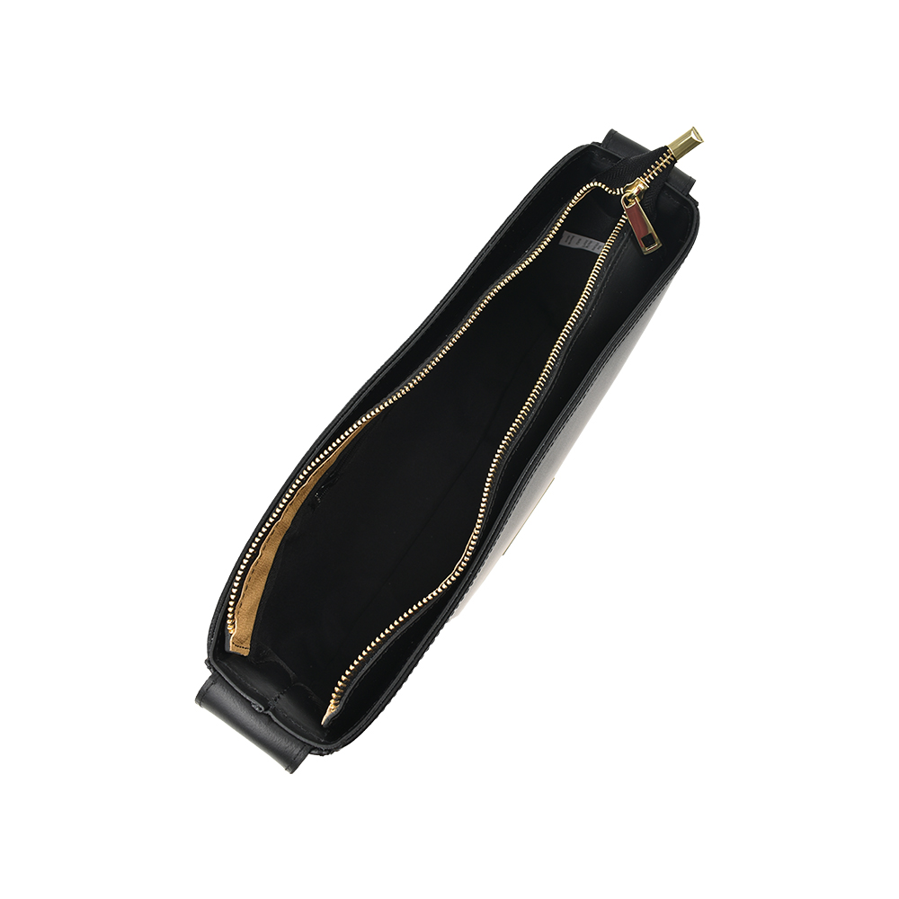 Geanta de umar din piele naturala Antonia Moretti AM1340, Negru, #4, Bagsy