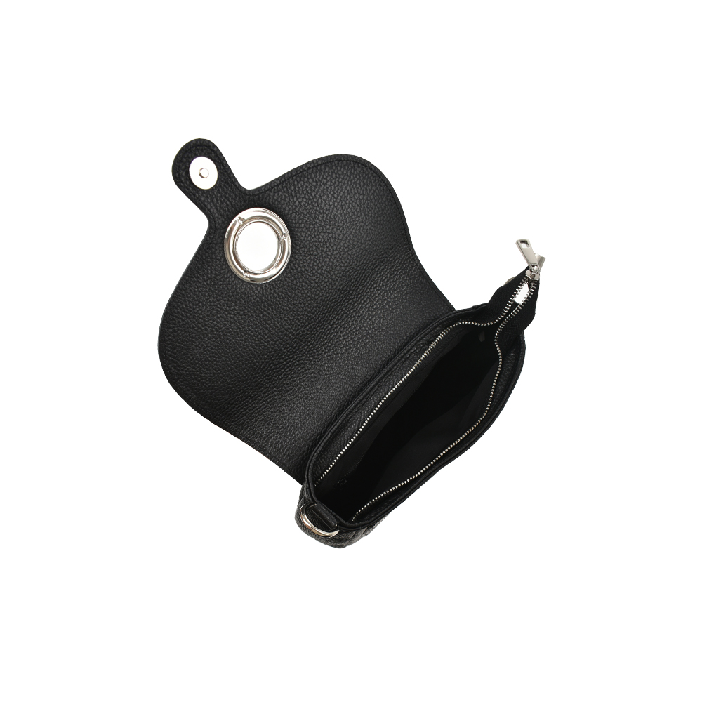 Geanta de umar din piele naturala Antonia Moretti AM1341, Negru, #4, Bagsy