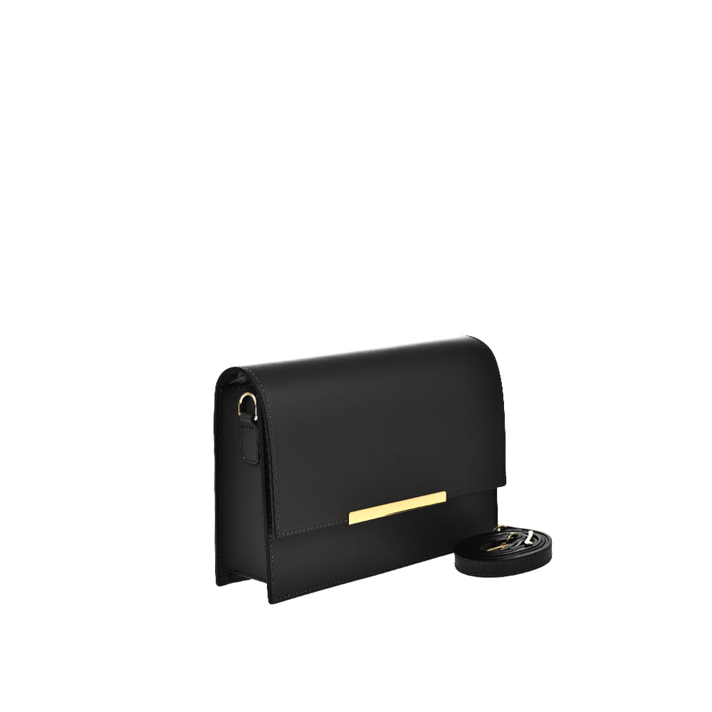 Geanta de umar din piele naturala Antonia Moretti AM1344, Negru, #2, Bagsy