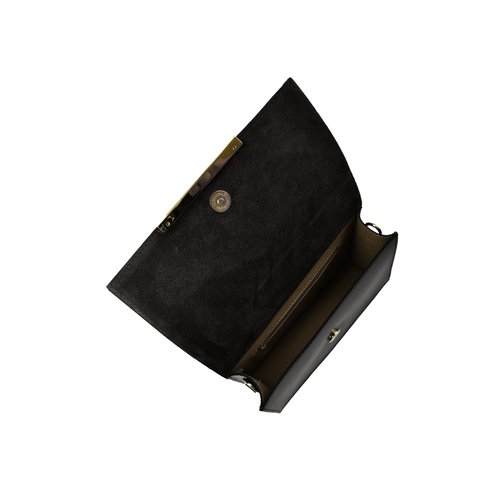 Geanta de umar din piele naturala Antonia Moretti AM1344, Negru, #4, Bagsy