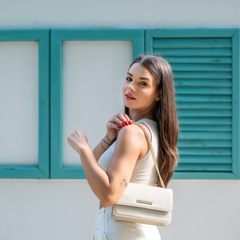 Geanta de umar din piele naturala Antonia Moretti AM1346, Bej, #6, Bagsy