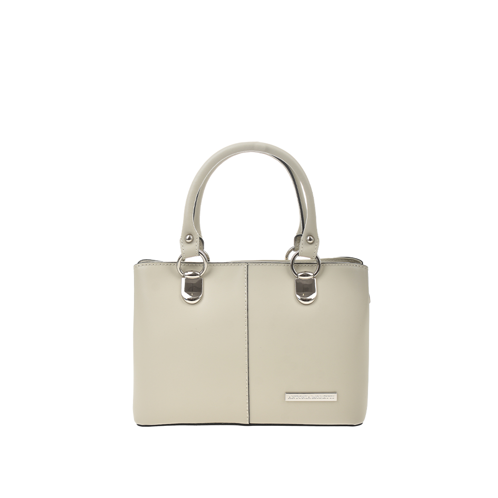 Geanta de mana din piele naturala Antonia Moretti AM1348, Bej, #1, Bagsy