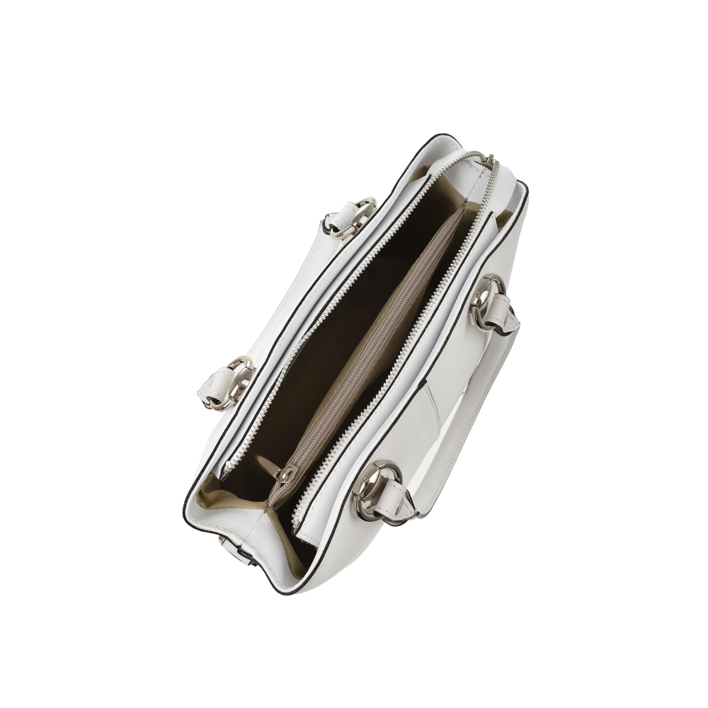 Geanta de mana din piele naturala Antonia Moretti AM1348, Alb, #4, Bagsy