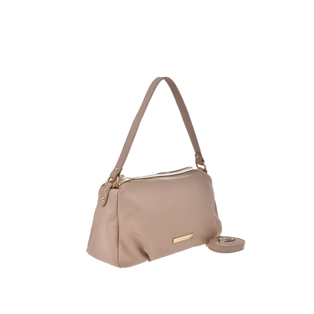 Geanta de mana din piele naturala Antonia Moretti AM1352, Roz prafuit, #2, Bagsy