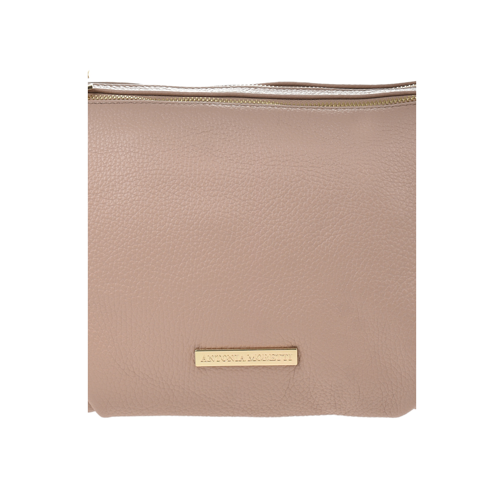 Geanta de mana din piele naturala Antonia Moretti AM1352, Roz prafuit, #5, Bagsy