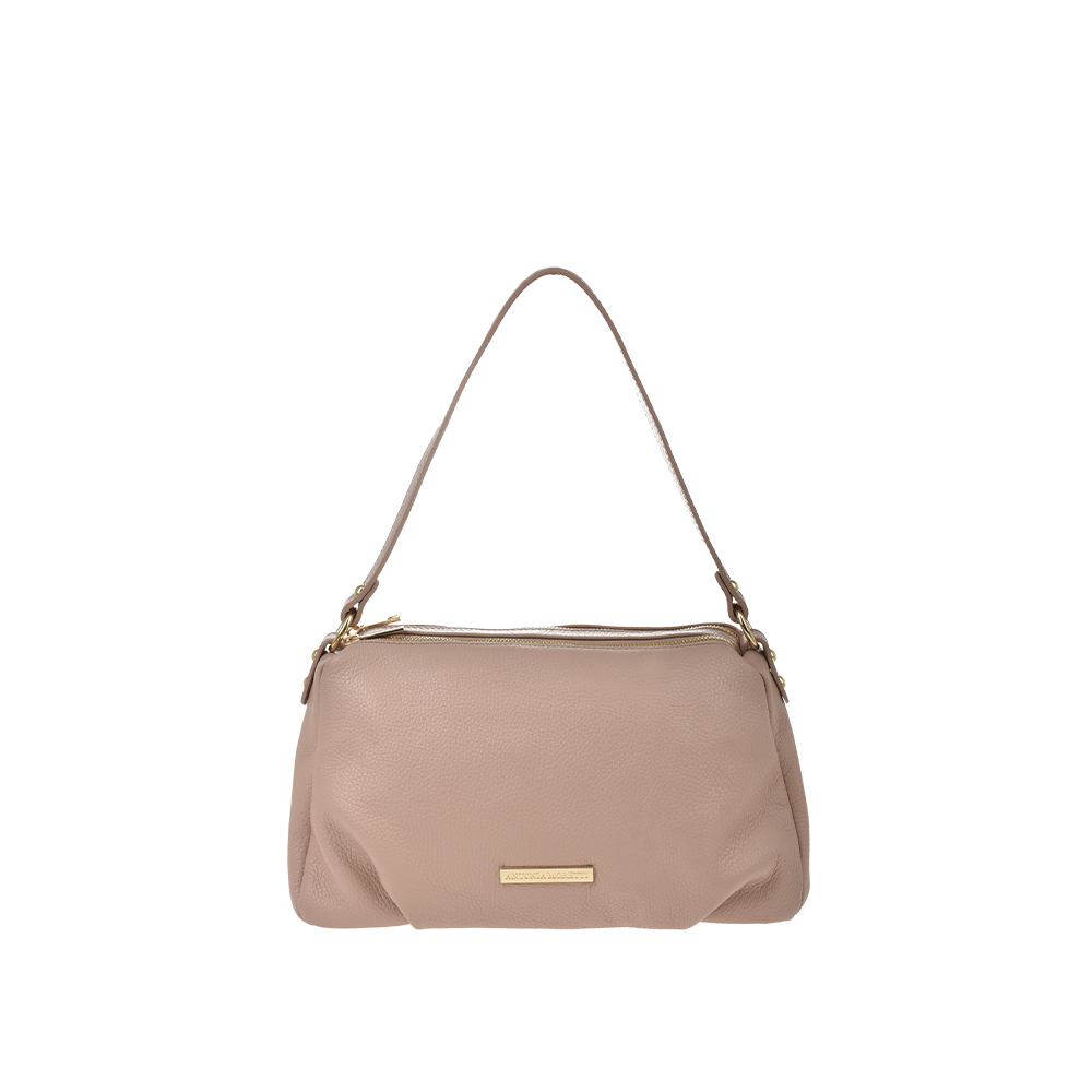 Geanta de mana din piele naturala Antonia Moretti AM1352, Roz prafuit, #1, Bagsy