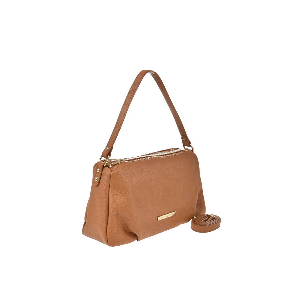 Geanta de mana din piele naturala Antonia Moretti AM1352, Cognac, #2, Bagsy