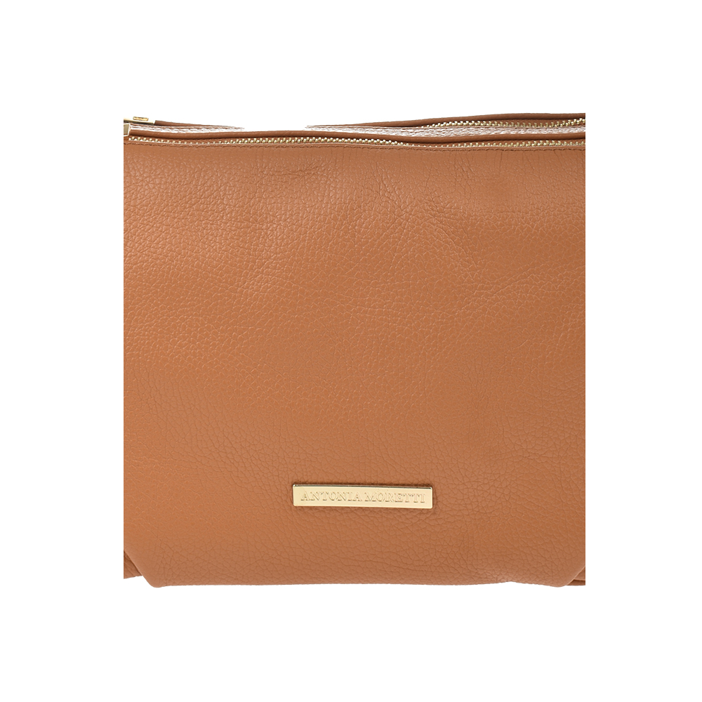 Geanta de mana din piele naturala Antonia Moretti AM1352, Cognac, #5, Bagsy