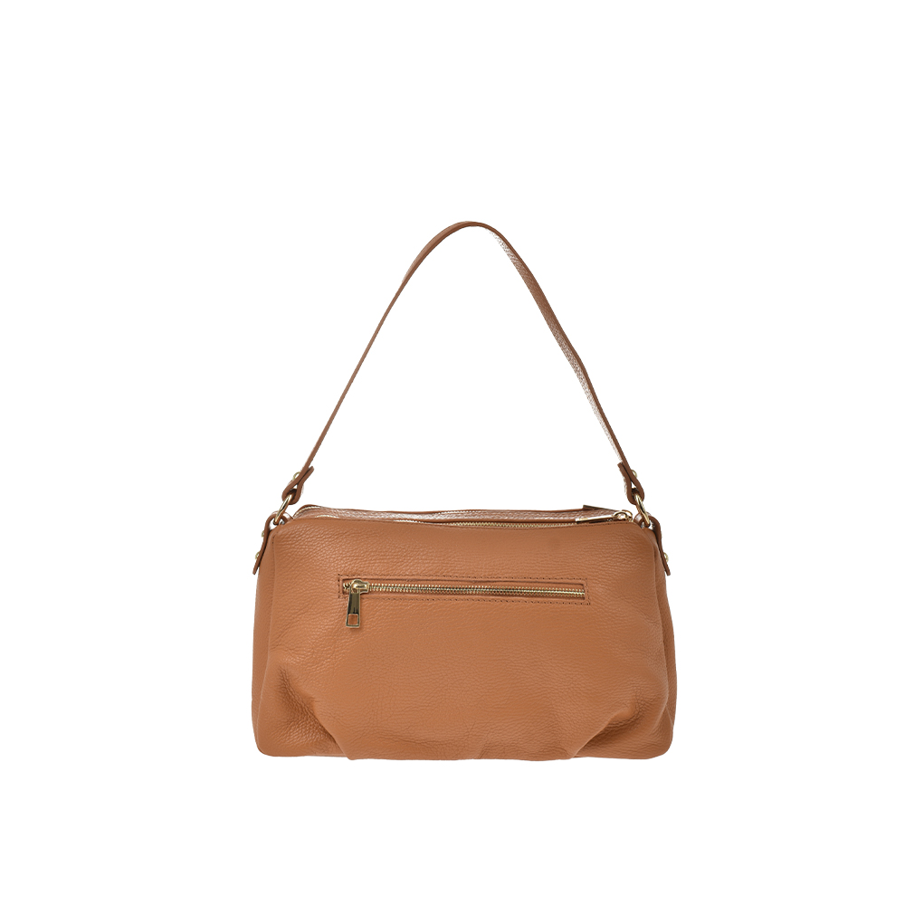 Geanta de mana din piele naturala Antonia Moretti AM1352, Cognac, #3, Bagsy