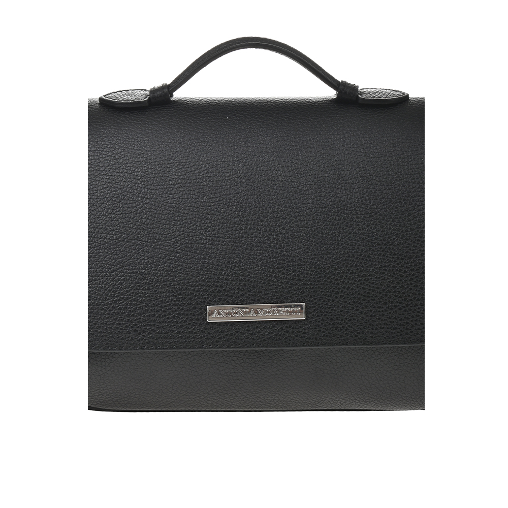 Geanta de mana din piele naturala Antonia Moretti AM1357, Negru, #5, Bagsy