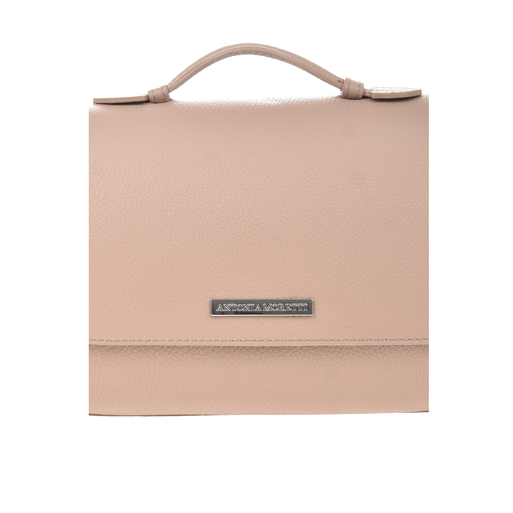 Geanta de mana din piele naturala Antonia Moretti AM1357, Roz prafuit, #5, Bagsy