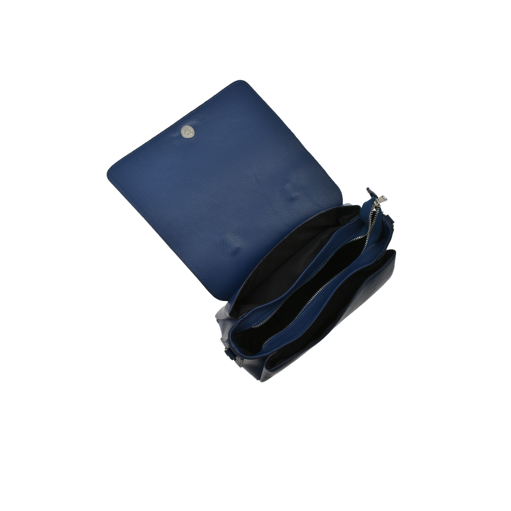 Geanta de mana din piele naturala Antonia Moretti AM1357, Albastru, #4, Bagsy