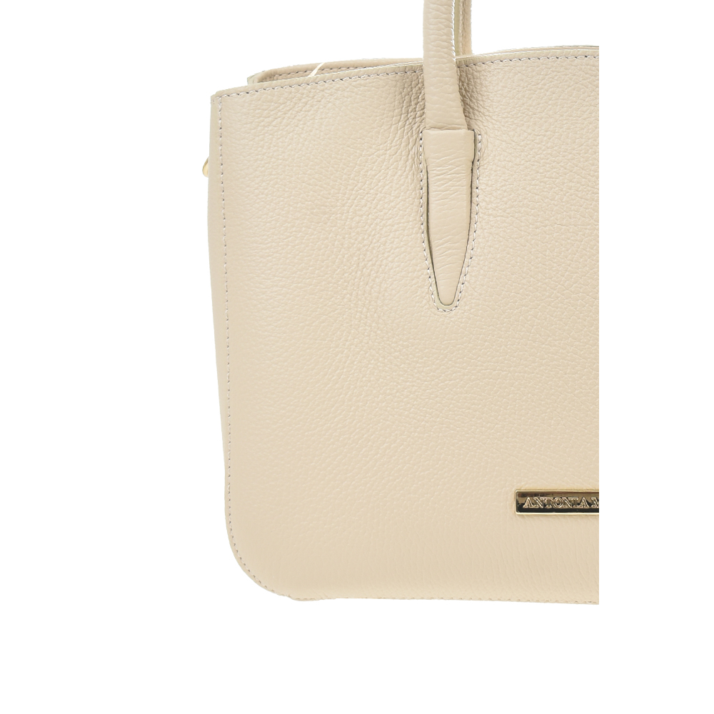 Geanta de mana din piele naturala Antonia Moretti AM1358, Bej, #5, Bagsy