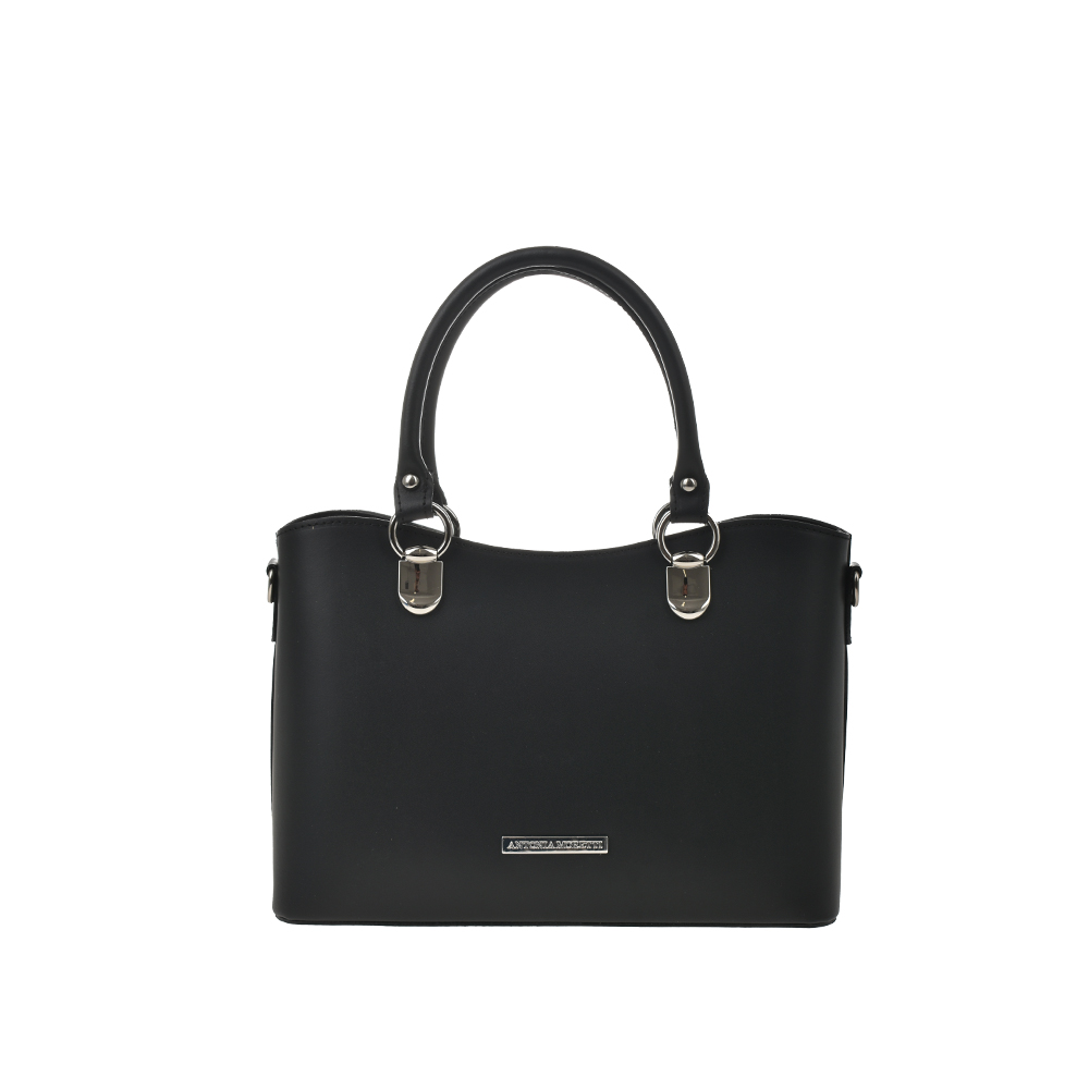 Geanta de mana din piele naturala Antonia Moretti AM1359, Negru, #1, Bagsy