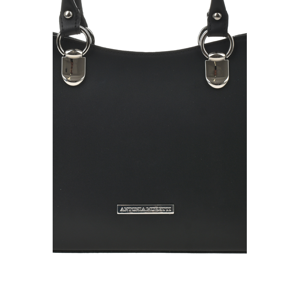 Geanta de mana din piele naturala Antonia Moretti AM1359, Negru, #5, Bagsy