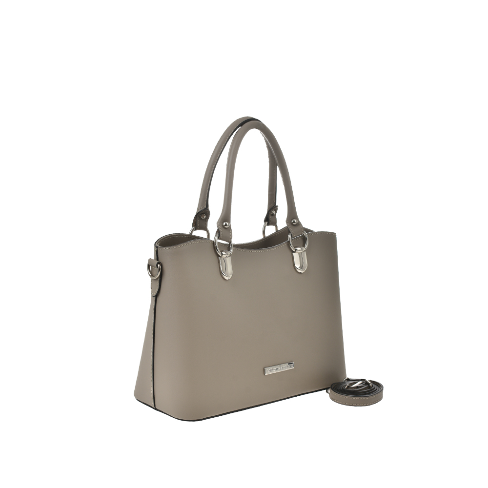 Geanta de mana din piele naturala Antonia Moretti AM1359, Grej, #2, Bagsy